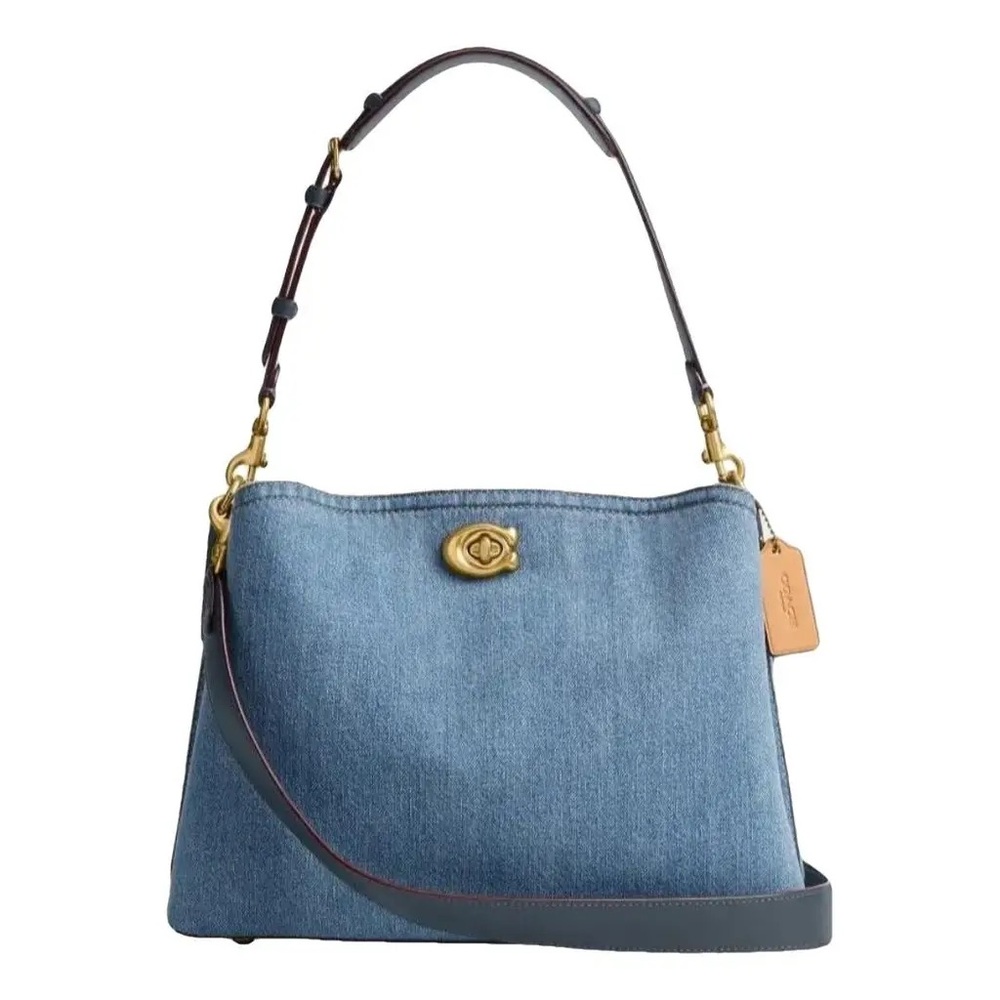 COACH Denim Blue Shoulder Bag with Leather Accents - no longer sold!!